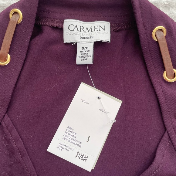 Carmen Marc Valvo Aubergine Dress - Picture 2 of 3